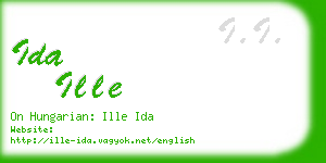 ida ille business card